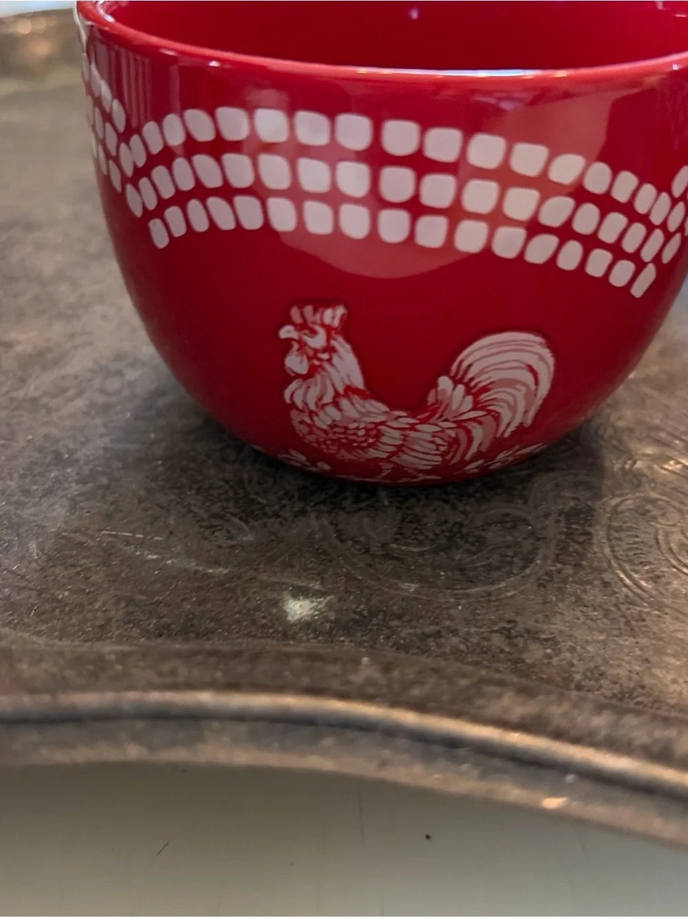 Temp-tations by Tara Red Rooster Ceramic Ramekins - Set of 4